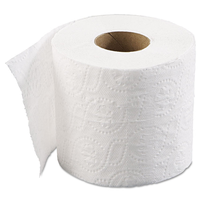 Bathroom Tissue, Standard, Septic Safe, 2-Ply, White, 4 x 3, 500 Sheets/Roll, 96/Carton