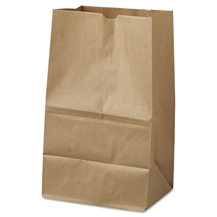 Grocery Paper Bags, 40 lb Capacity, #20 Squat, 8.25" x 5.94" x 13.38", Kraft, 500 Bags