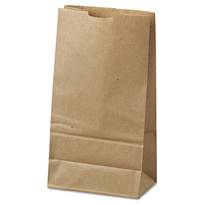 Grocery Paper Bags, 35 lbs Capacity, #6, 6"w x 3.63"d x 11.06"h, Kraft, 500 Bags