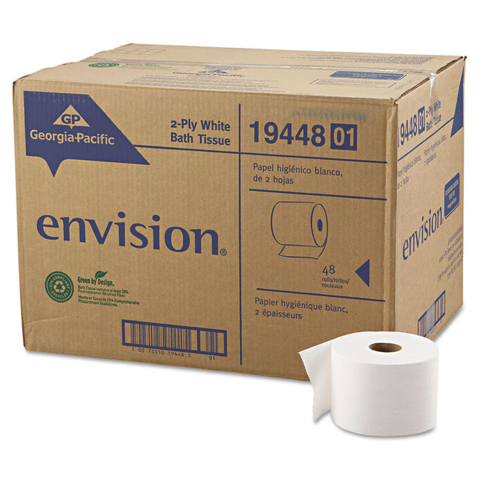 High-Capacity Bath Tissue, Septic Safe, 2-Ply, White, 1000 Sheets/Roll, 48 Rolls/Carton