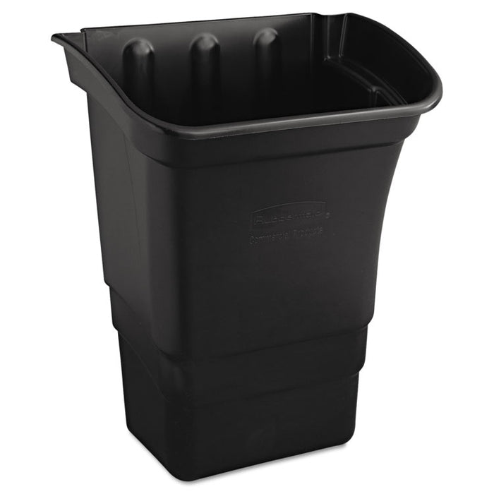 Optional Utility Cart Refuse/Utility Bin, Rectangular, 8 gal, Black