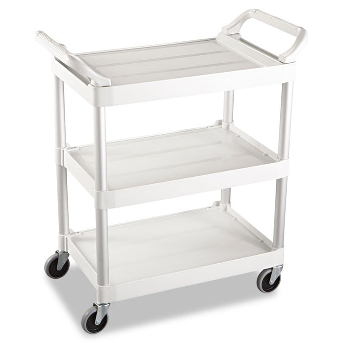 Service Cart, 200-lb Capacity, Three-Shelf, 18.63w x 33.63d x 37.75h, Off-White