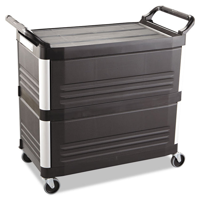 Xtra Utility Cart, 300-lb Capacity, Three-Shelf, 20w x 40.63d x 37.8h, Black