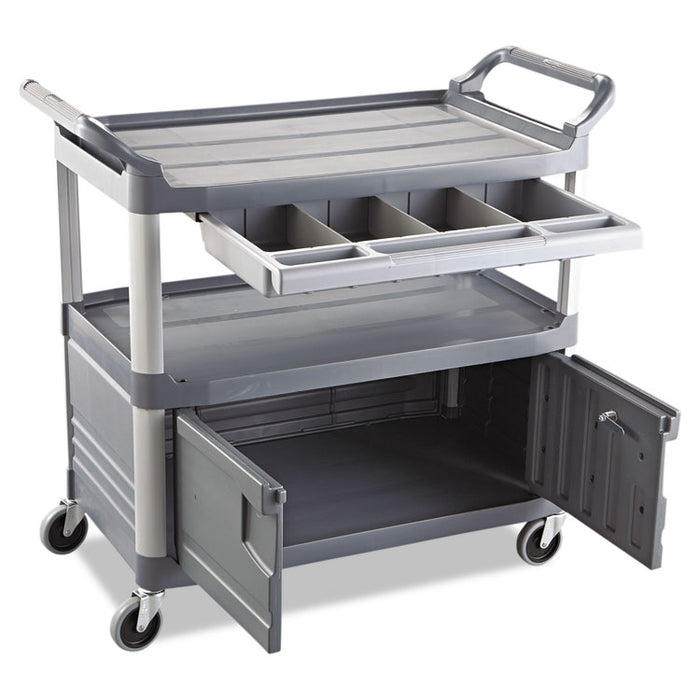 Xtra Instrument Cart, 300-lb Capacity, Three-Shelf, 20w x 40.63d x 37.8h, Gray