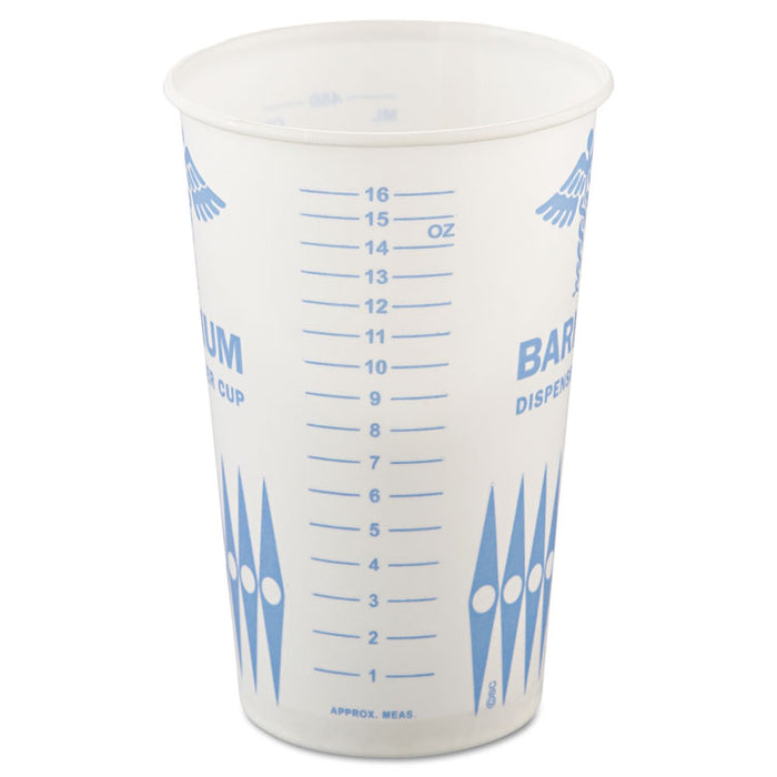 Paper Medical & Dental Graduated Cups, 16oz, White/Blue, 50/Bag, 20 Bags/Carton