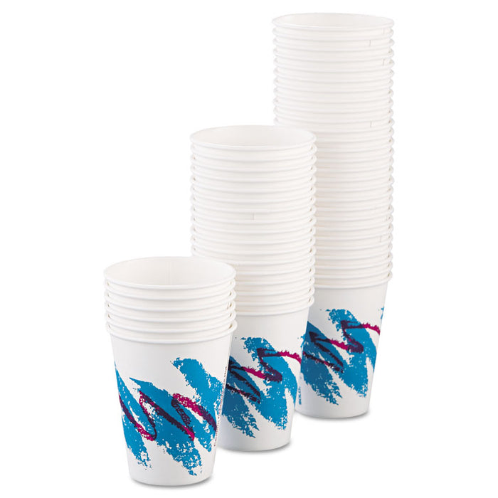 Jazz Paper Hot Cups, 8oz, Polycoated, 50/Bag, 20 Bags/Carton