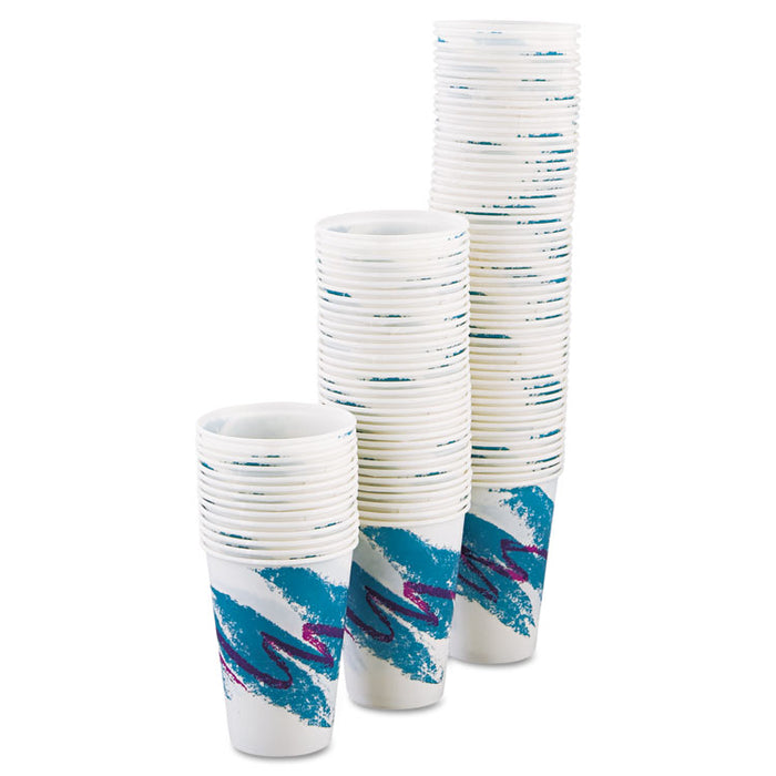 Jazz Waxed Paper Cold Cups, 10oz, Rolled Rim, 2000/Carton