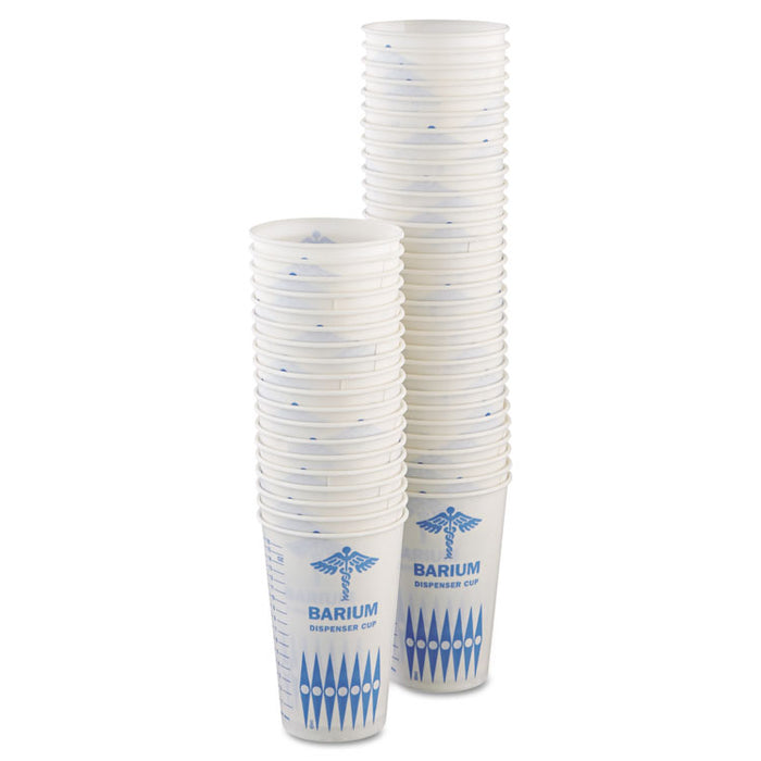 Paper Medical & Dental Graduated Cups, 16oz, White/Blue, 50/Bag, 20 Bags/Carton