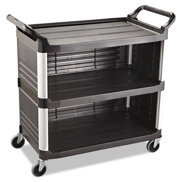 Xtra Utility Cart, 300-lb Capacity, Three-Shelf, 20w x 40.63d x 37.8h, Black