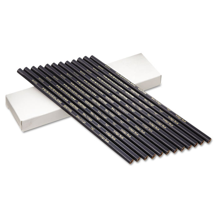 Premier Verithin Pencil, Indigo Blue Lead, Indigo Blue Barrel, Dozen