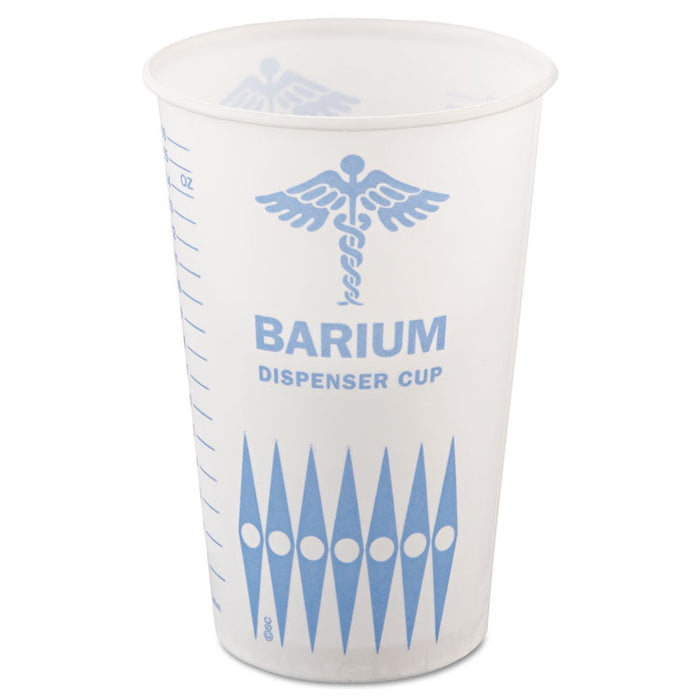 Paper Medical & Dental Graduated Cups, 16oz, White/Blue, 50/Bag, 20 Bags/Carton