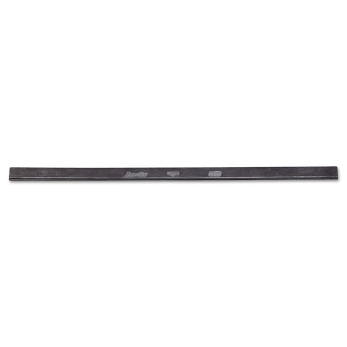 ErgoTec Replacement Squeegee Blades, 18" Wide, Black Rubber, Soft, 12/Pack