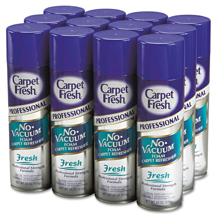 Carpet Fresh Professional Room and Carpet Freshener, Fresh, 20 oz Aerosol Can, 12/Carton