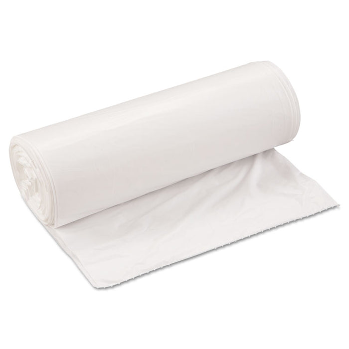 Low-Density Commercial Can Liners, 33 gal, 0.8 mil, 33" x 39", White, 150/Carton