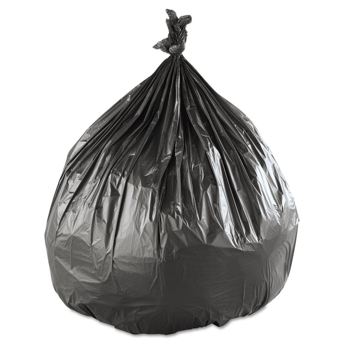 High-Density Interleaved Commercial Can Liners, 45 gal, 12 microns, 40" x 48", Black, 250/Carton