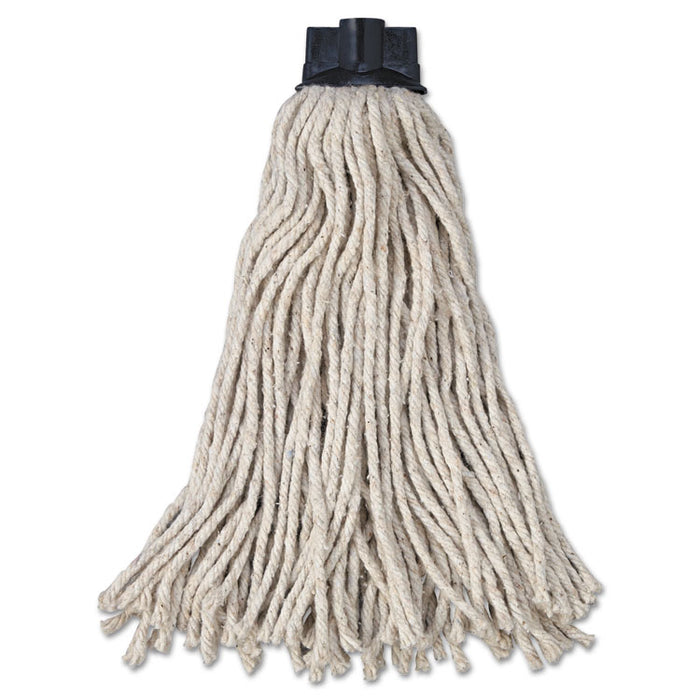 Replacement Mop Head For Mop/Handle Combo, Cotton, White, 12/Carton