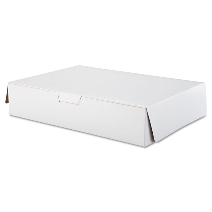 Tuck-Top Bakery Boxes, 19w x 14d x 4h, White, 50/Carton