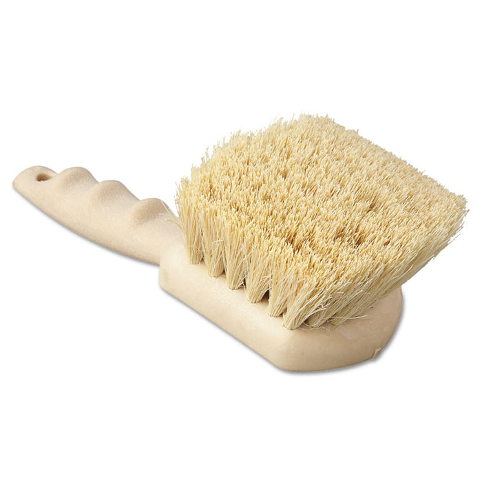 Utility Brush, Cream Tampico Bristles, 5.5" Brush, 3" Tan Plastic Handle
