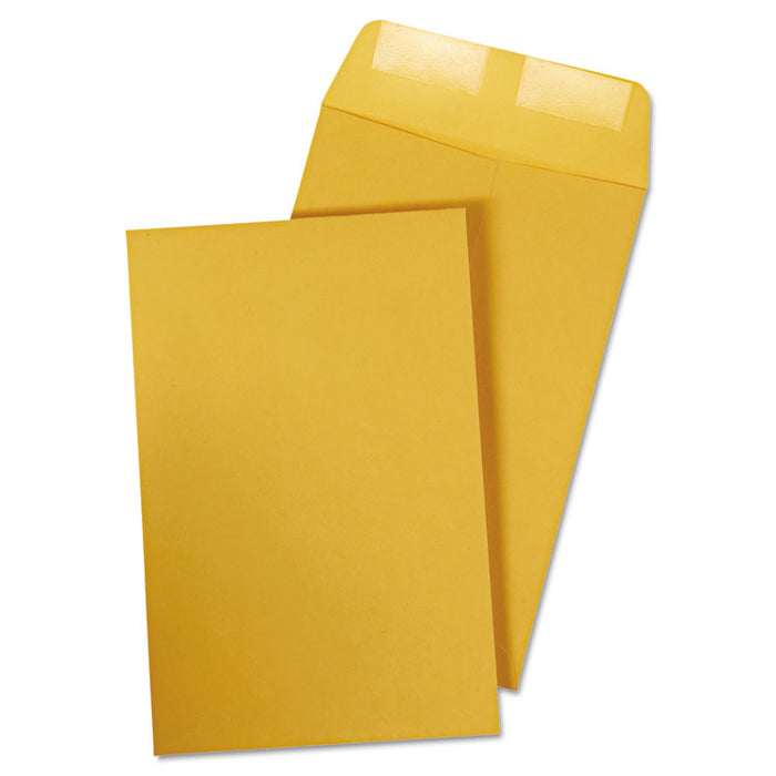 Catalog Envelope, #1, Cheese Blade Flap, Gummed Closure, 6 x 9, Brown Kraft, 100/Box