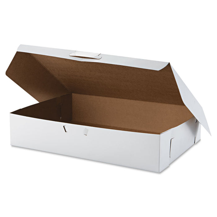 Tuck-Top Bakery Boxes, 19w x 14d x 4h, White, 50/Carton