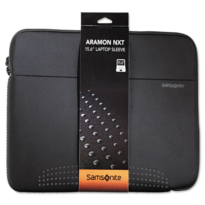 15.6" Aramon Laptop Sleeve, Neoprene, 15-3/4 x 1 x 10-1/2, Black