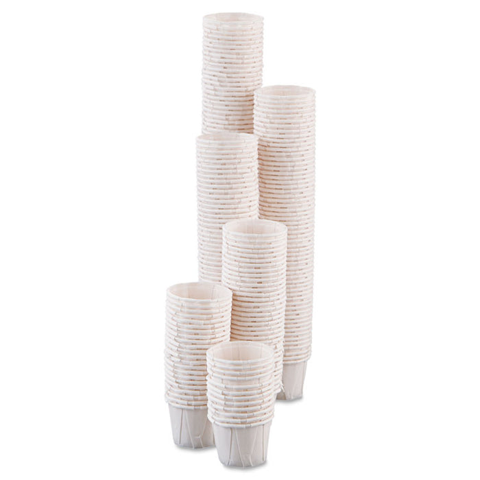 Paper Portion Cups, 0.75 oz, White, 250/Bag, 20 Bags/Carton