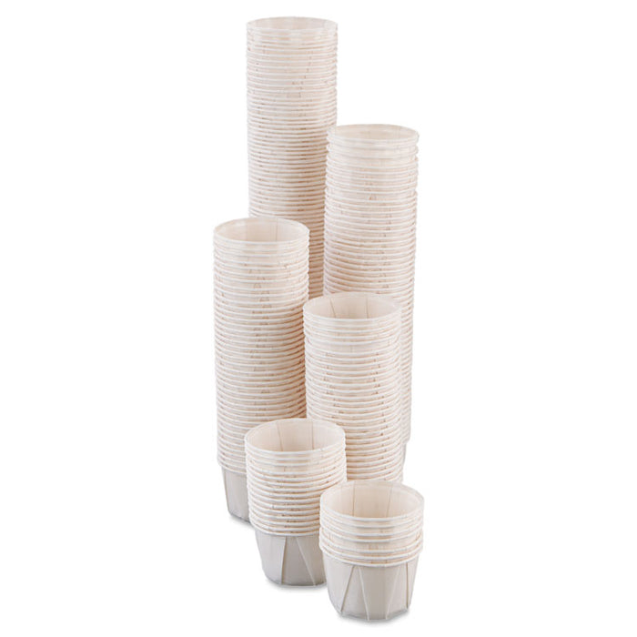 Paper Portion Cups, 2 oz, White, 250/Bag, 20 Bags/Carton