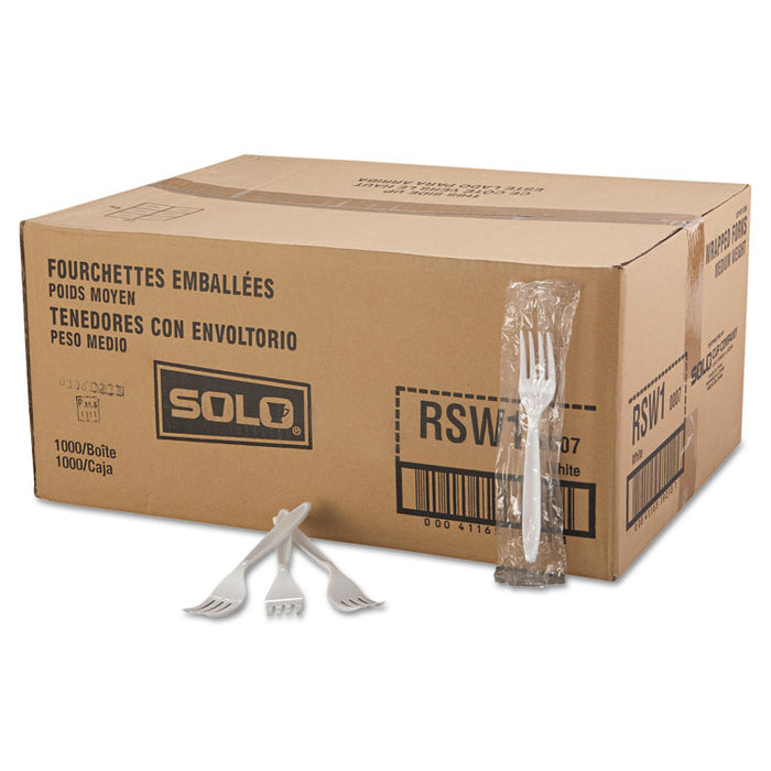 Individually WraPolypropyleneed Reliance Medium Heavy Weight Cutlery, Fork, White, 1000/CT