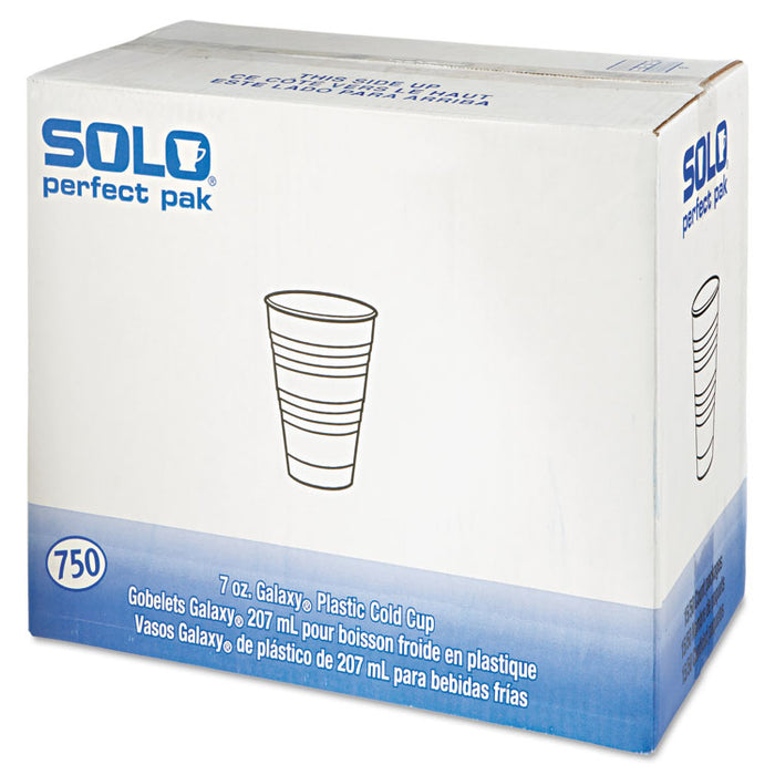 High-Impact Polystyrene Cold Cups, Perfect Pak, 7 oz, Translucent, 750/Carton