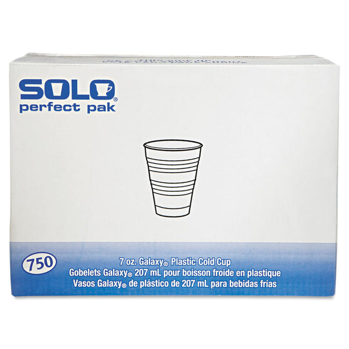 High-Impact Polystyrene Cold Cups, Perfect Pak, 7 oz, Translucent, 750/Carton