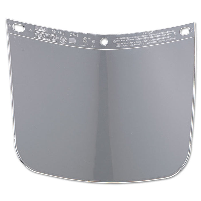 High Performance Face Shield Window, Standard, Propionate, Clear