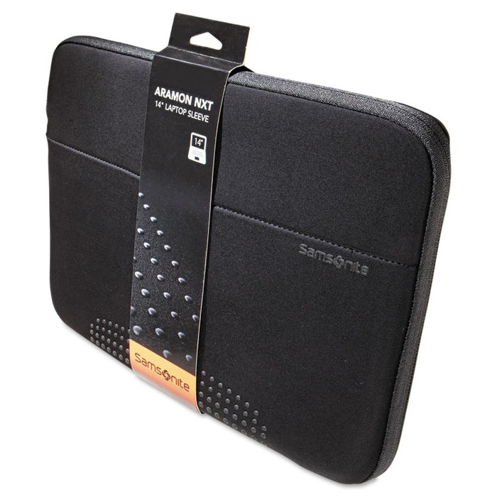 14" Aramon Laptop Sleeve, Neoprene, 14-1/2 x 1 x 10-1/2, Black
