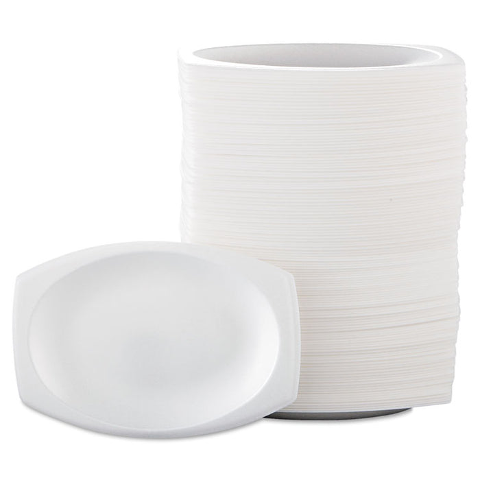 Foam Dinnerware, Oval Platter, 6.75 x 9.8, White, 125/Pack, 4 Packs/Carton