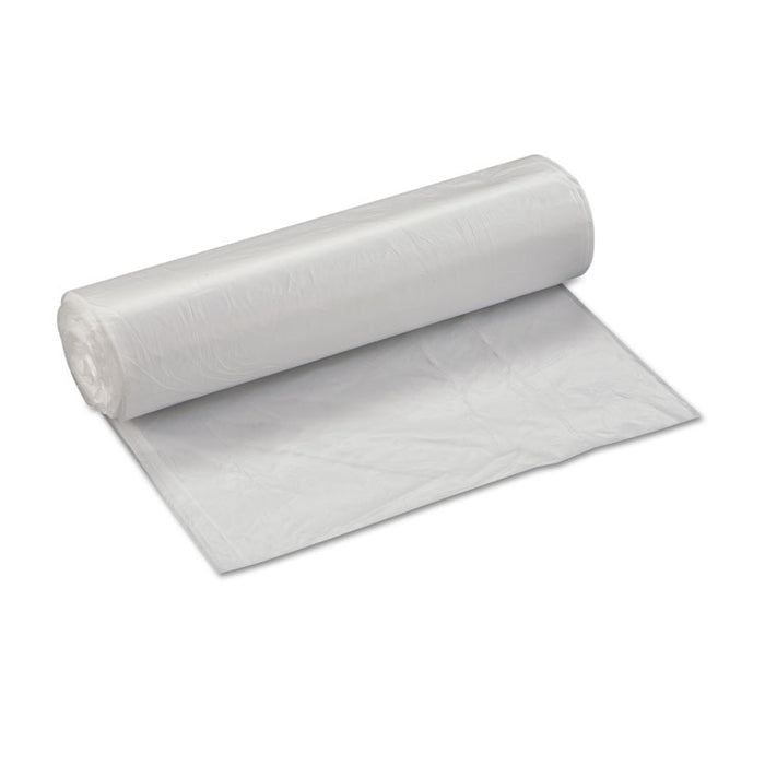 High-Density Interleaved Commercial Can Liners, 33 gal, 11 microns, 33" x 40", Clear, 500/Carton