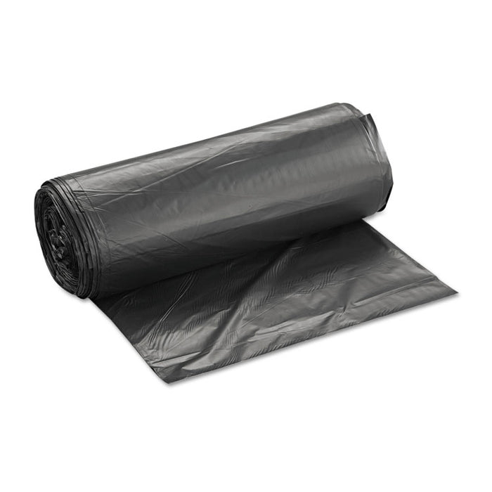 High-Density Commercial Can Liners, 60 gal, 22 microns, 38" x 60", Black, 150/Carton