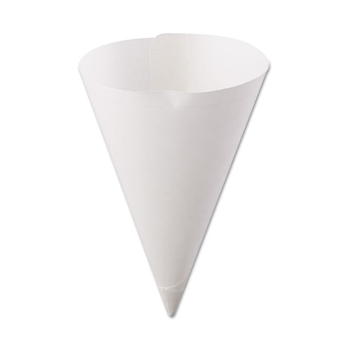 Straight-Edge, Poly Bagged Paper Cone Cups, 7oz, White, 250/Bag, 5000/Carton