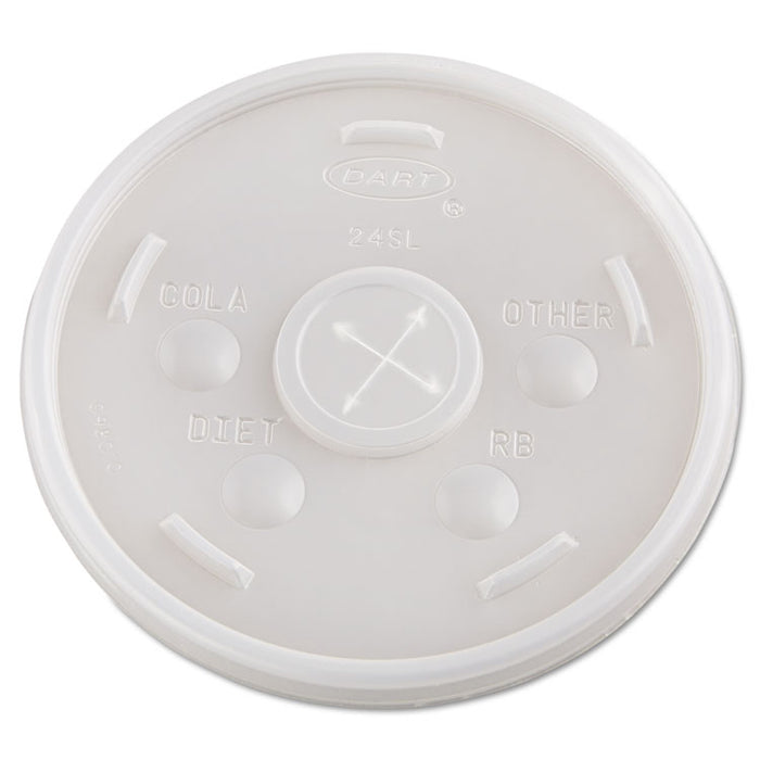 Plastic Cold Cup Lids, 24oz, Translucent, 500/Carton