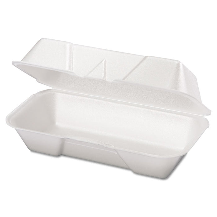 Foam Hoagie Container, 8 7/16 x 4 3/16 x 3 1/16, White, 125/Bag, 4 Bags/Carton