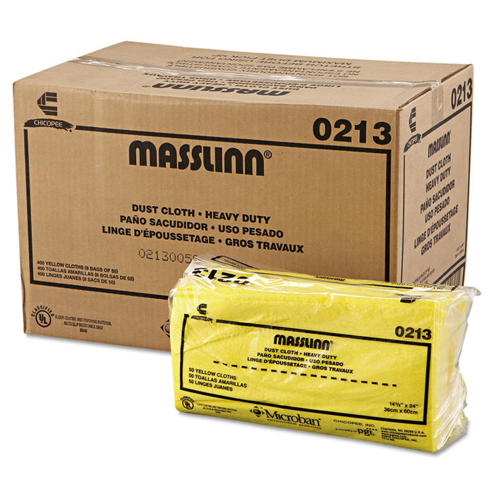 Masslinn Dust Cloths, 24 x 16, Yellow, 400/Carton