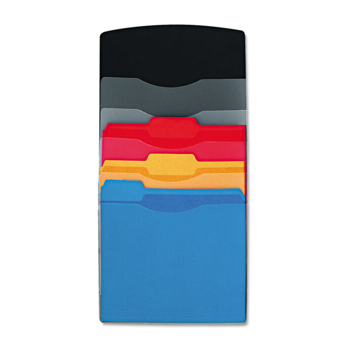 Partition Additions Waterfall File Sorter, 12 x 19 1/4, Clear/Dark Graphite