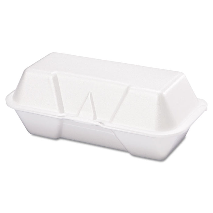 Foam Hoagie Container, 8 7/16 x 4 3/16 x 3 1/16, White, 125/Bag, 4 Bags/Carton