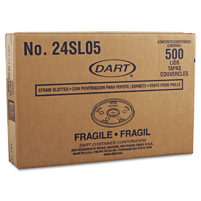 Plastic Cold Cup Lids, 24oz, Translucent, 500/Carton