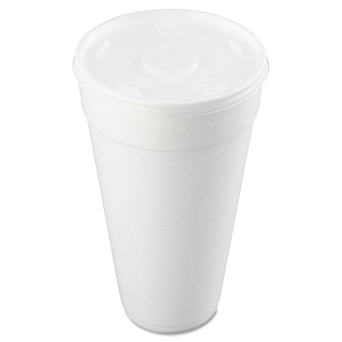 Plastic Cold Cup Lids, 24oz, Translucent, 500/Carton
