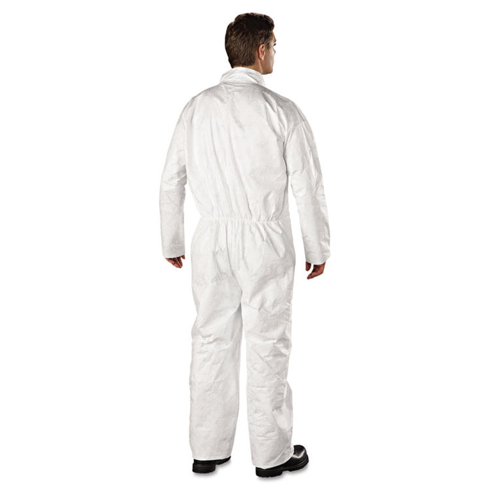 Tyvek Coveralls, Open Wrist/Ankle, HD Polyethylene, White, 2X-Large, 25/Carton