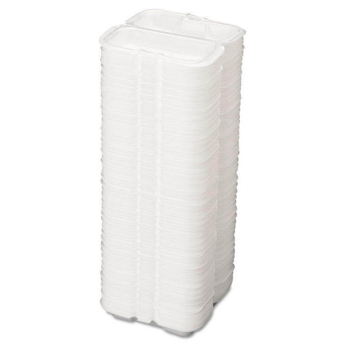 Foam Hot Dog Container, 7 3/8 x 3 9/16 x 2 1/4, White, 125/Bag, 4 Bags/Carton