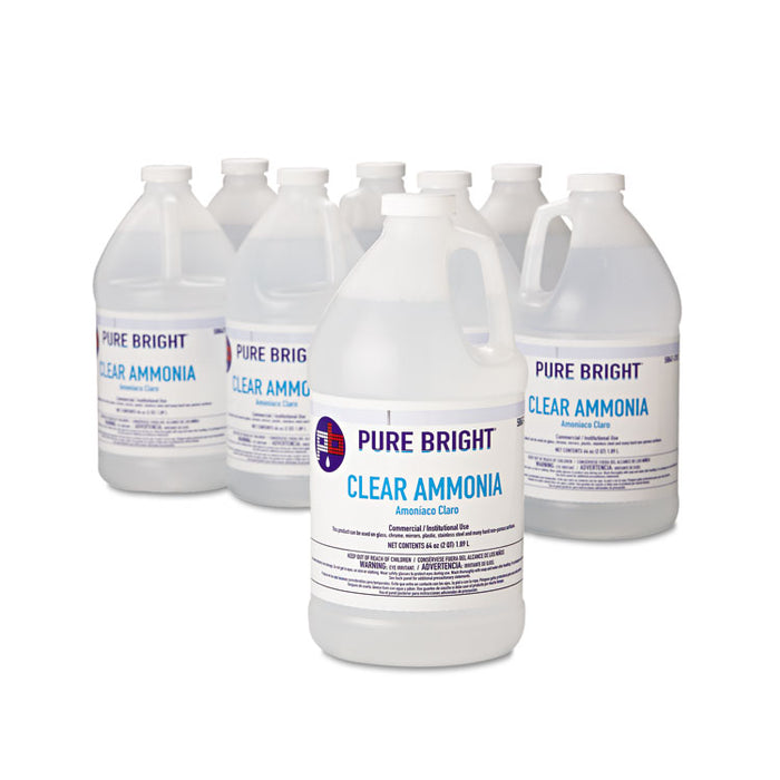Clear Ammonia, 64oz Bottle, 8/Carton