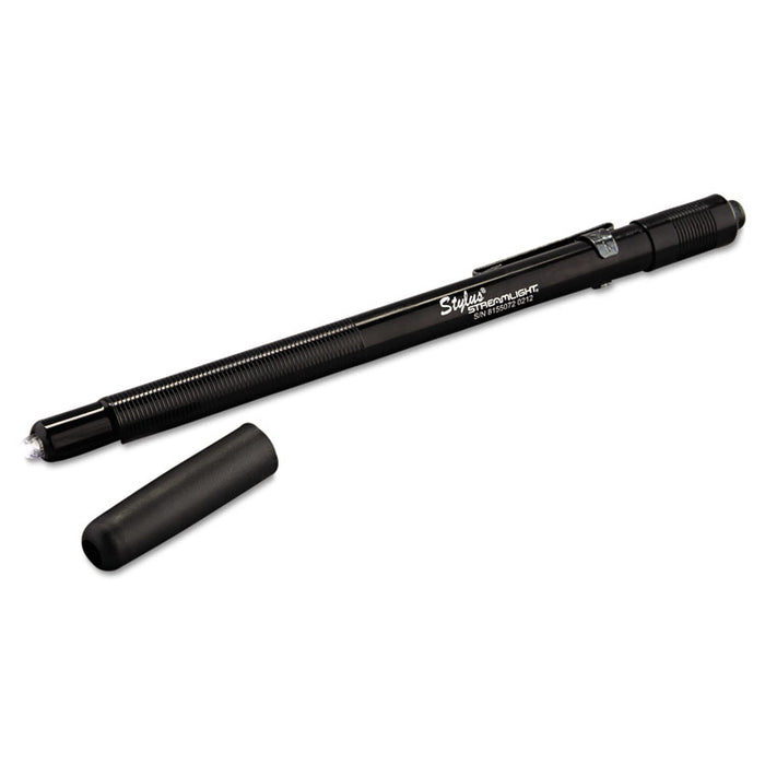 Stylus LED Pen Light, 3 AAAA Batteries (Included), Black