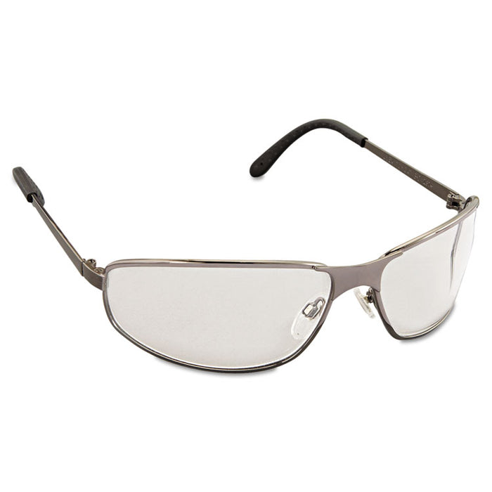 Tomcat Safety Glasses, Gun Metal Frame, Clear Lens