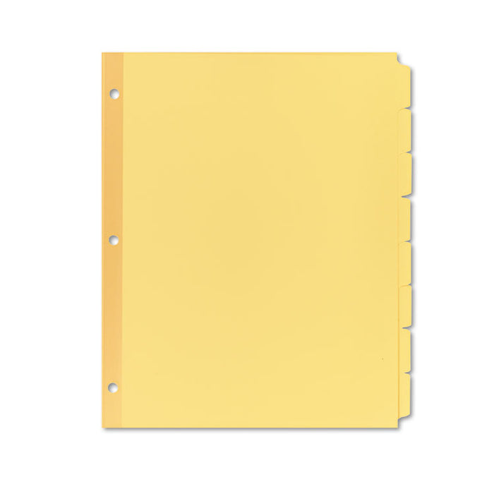 Write and Erase Plain-Tab Paper Dividers, 8-Tab, Letter, Buff, 24 Sets
