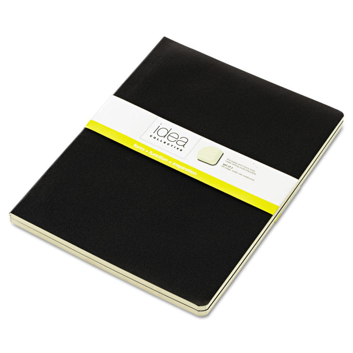 Idea Collective Journal, 1 Subject, Wide/Legal Rule, Black Cover, 10 x 7.5, 48 Sheets, 2/Pack